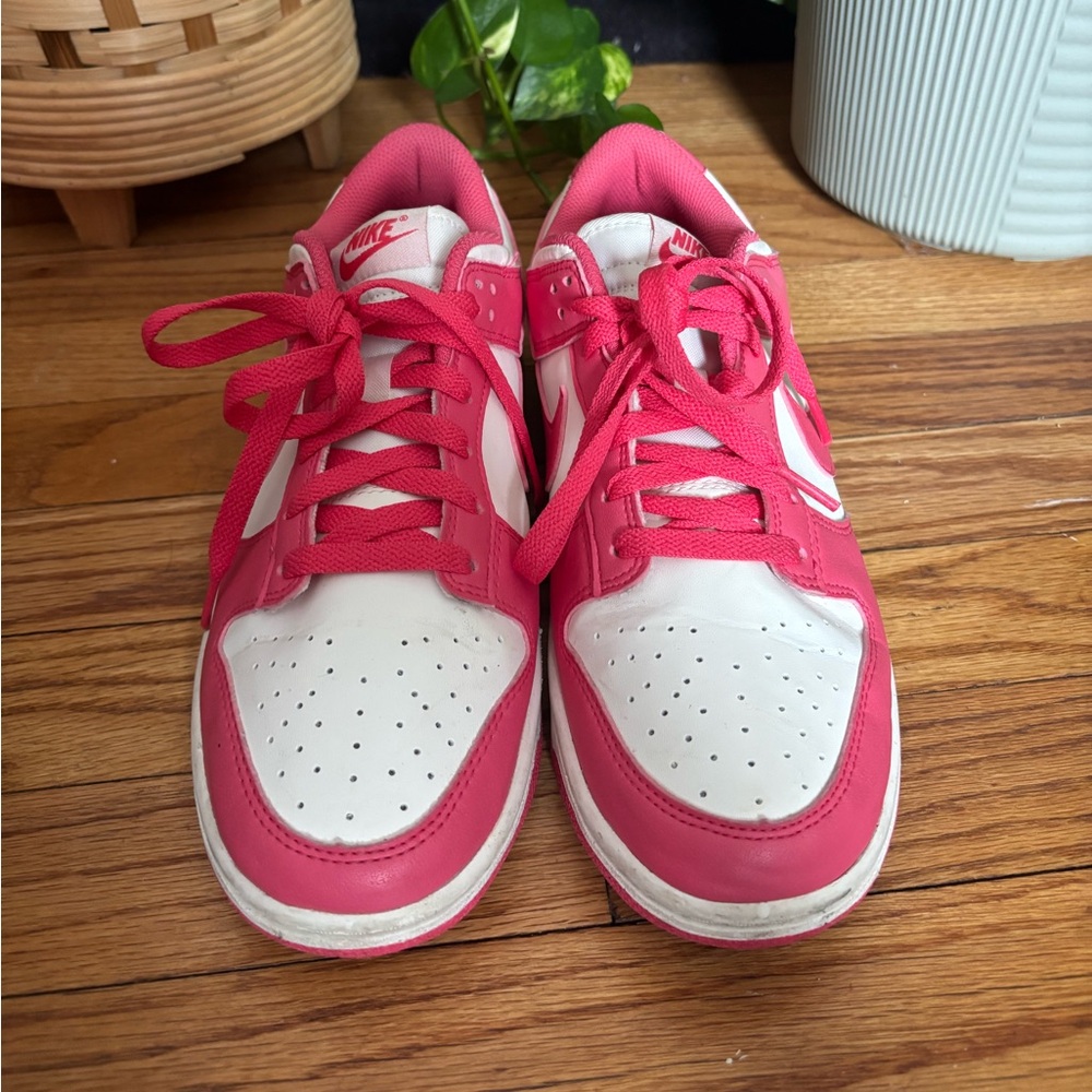 Nike Women’s Pink and White Dunks